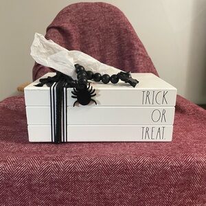 Rae Dunn “Trick-or-Treat” decorative stacked books